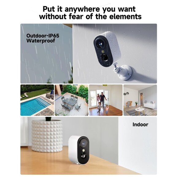 Security Cameras Wireless Outdoor 2K 2.4GHZ WiFi Battery Powered Security Cam - Picture 11 of 11